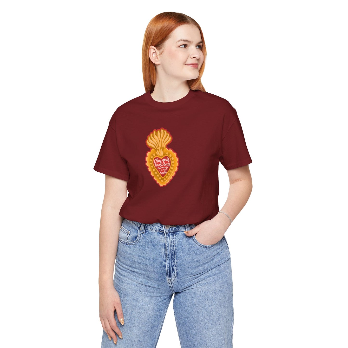 May Your  Heart Dwell Always In My Heart Unisex Jersey Short Sleeve Tee