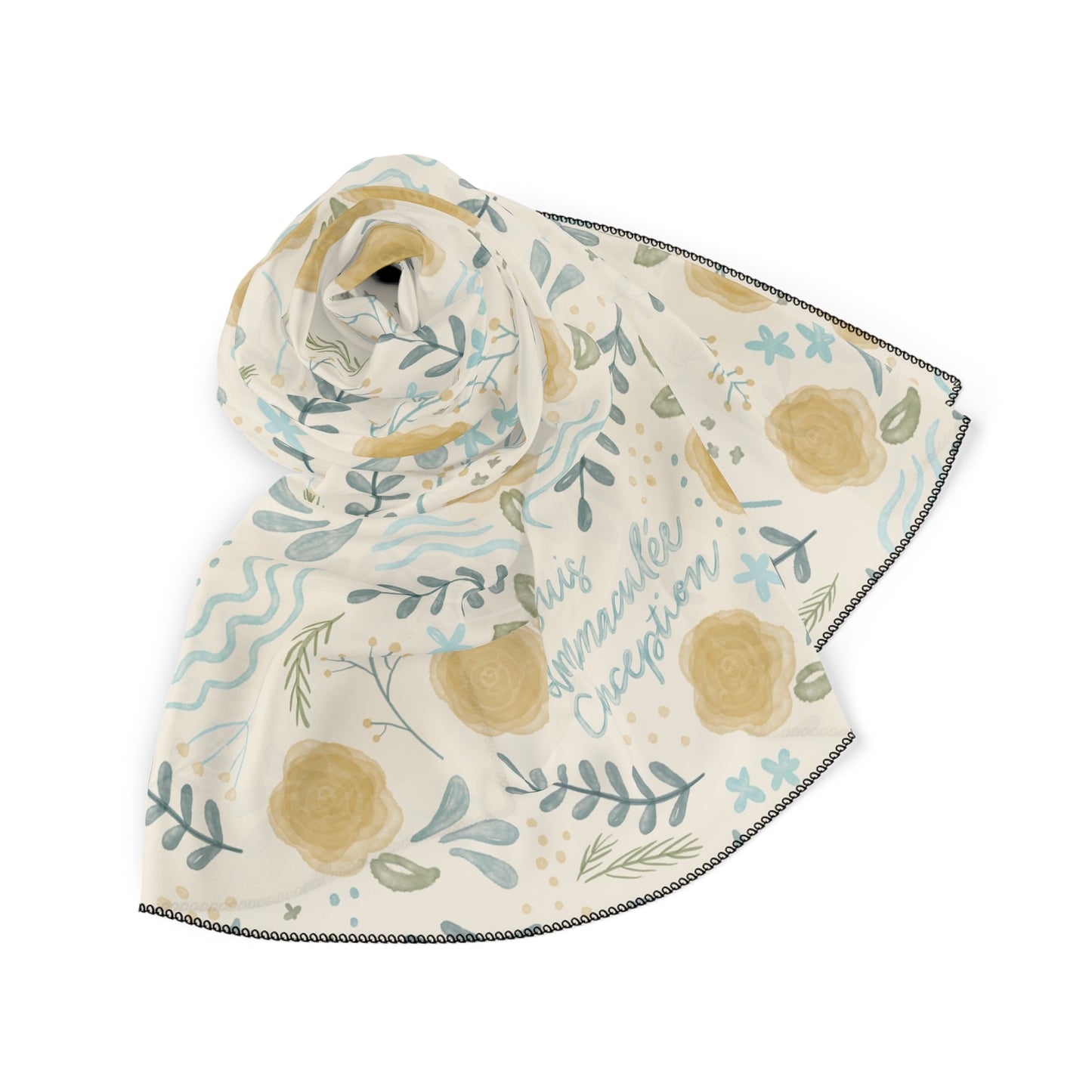 Lourdes Print Poly Scarf