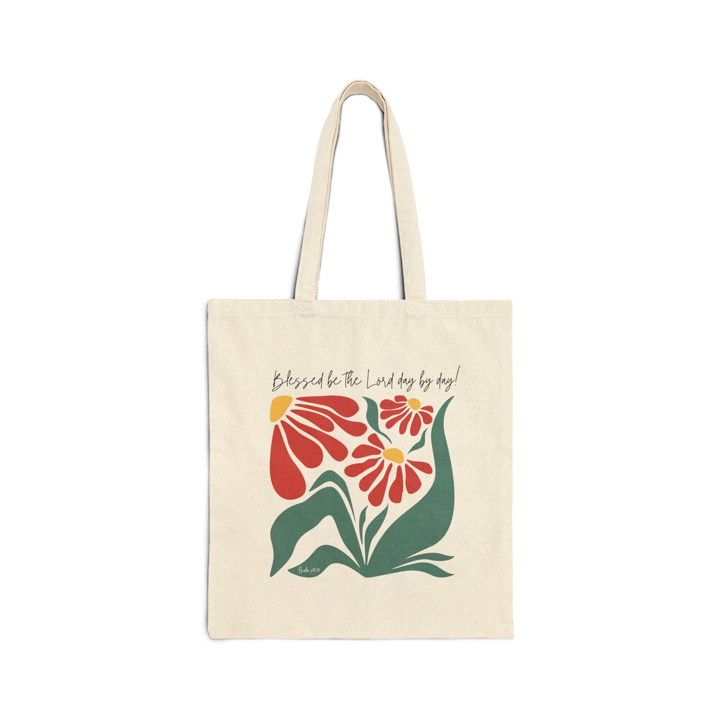 Psalm 68 - Cotton Canvas Tote Bag