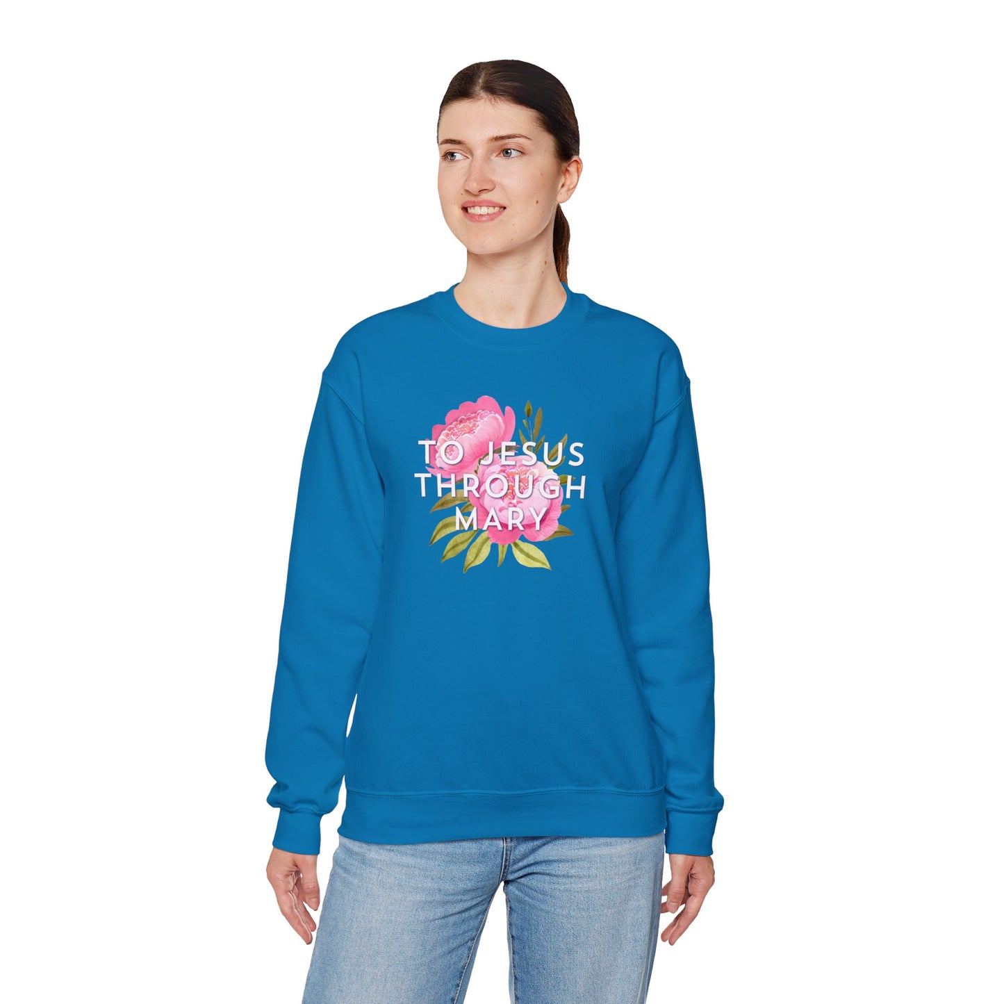 To Christ Through Mary - Unisex Heavy Blend™ Crewneck Sweatshirt