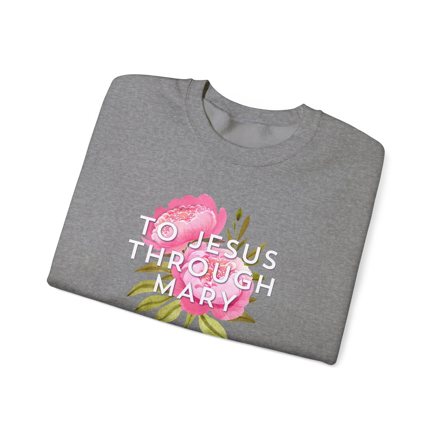 To Christ Through Mary - Unisex Heavy Blend™ Crewneck Sweatshirt