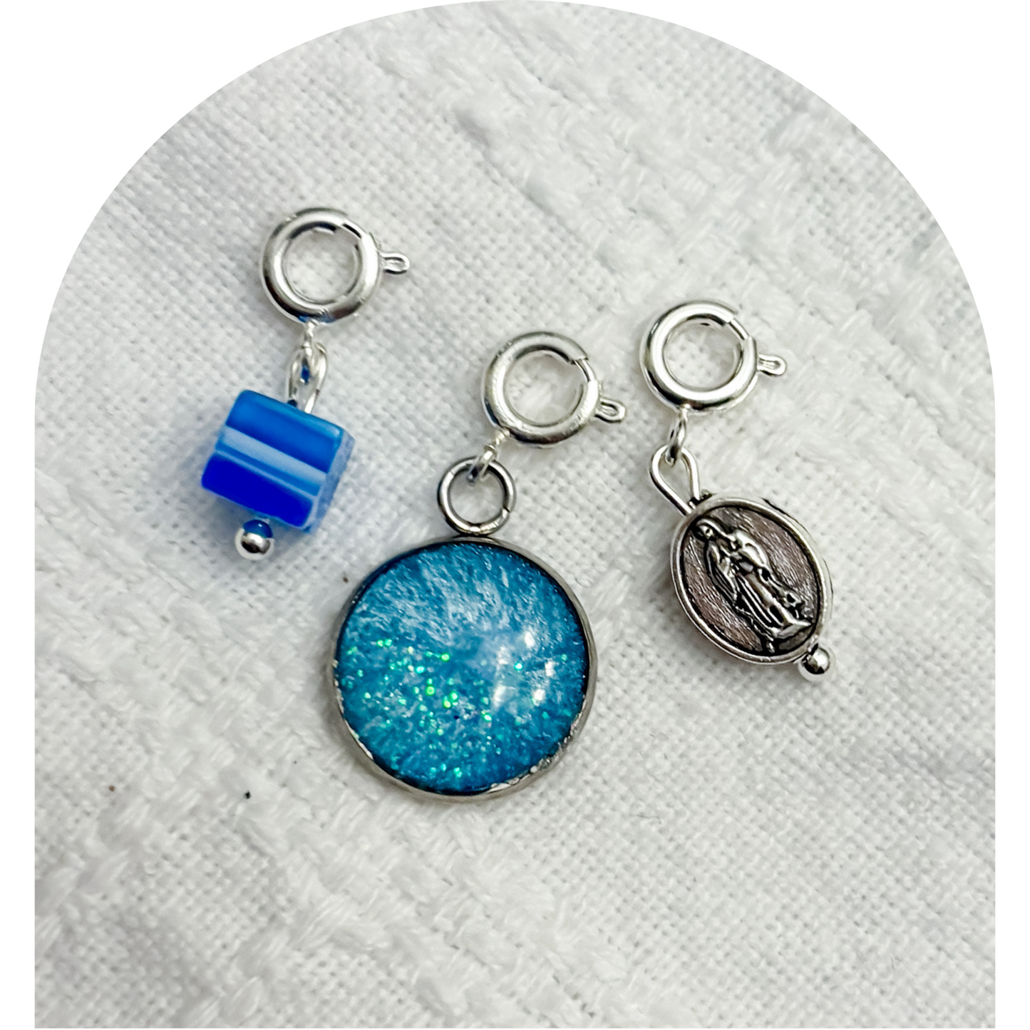 Charm Set - Our Lady of Lourdes (Gold or Silver)