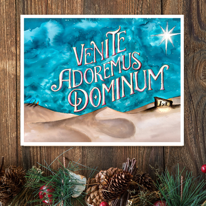 Venite Adoremus Watercolor Print