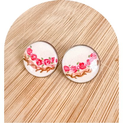 Earrings - Rose of Lima Studs