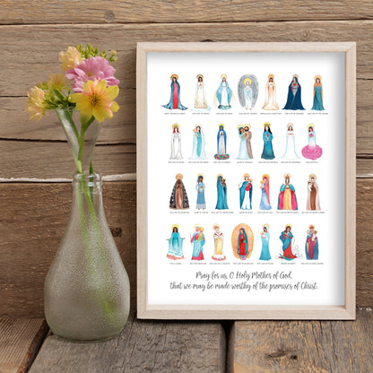 Titles of Mary 8x10 Art Print - Updated 2023