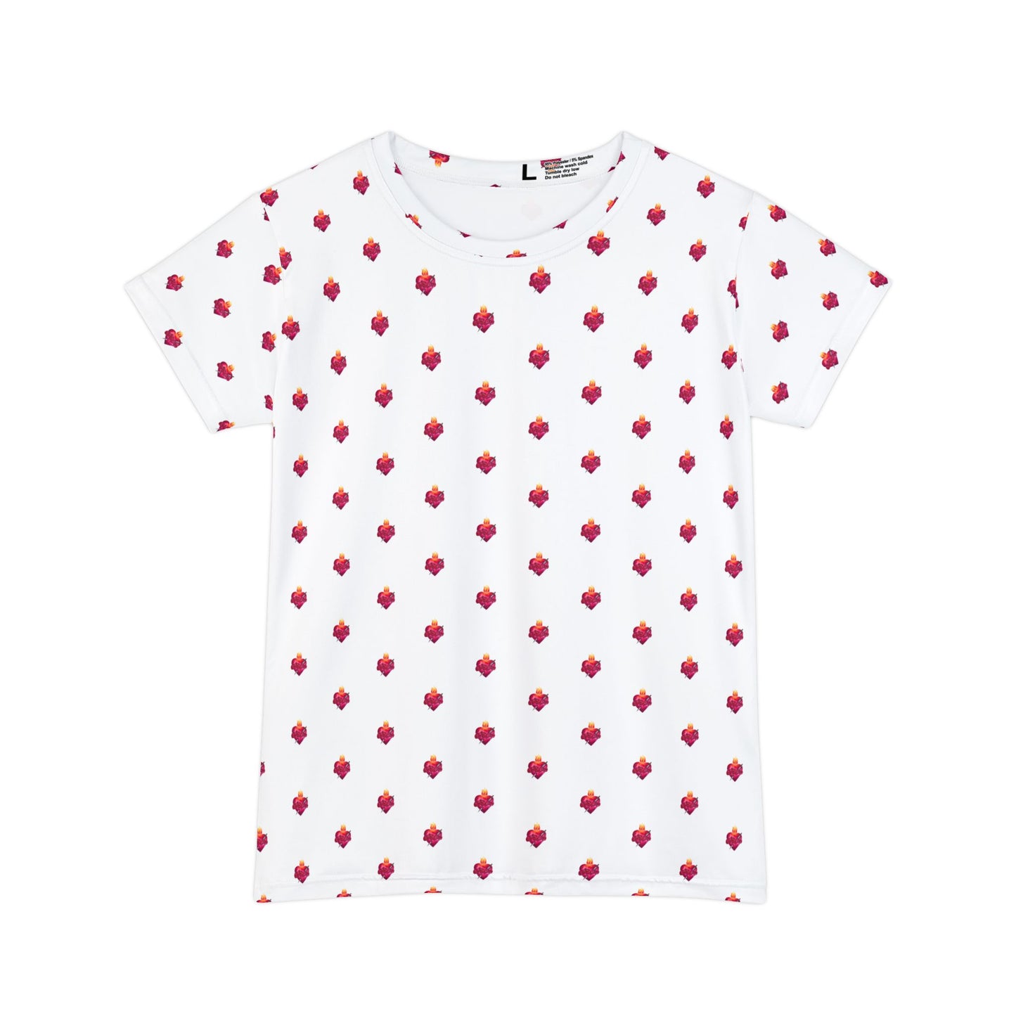 Immaculate Heart Pattern - Women's Short Sleeve Shirt (AOP)