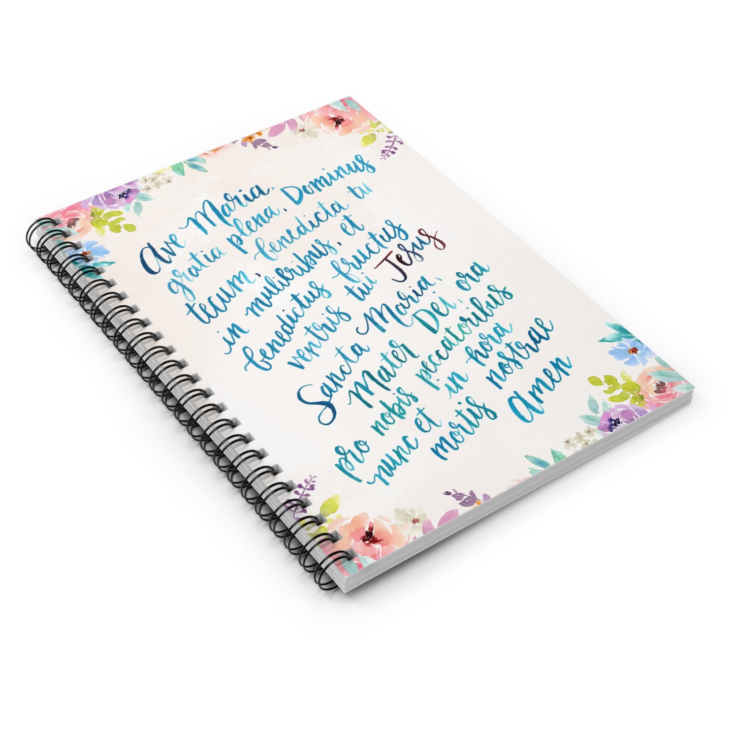 Ave Maria - Ruled Line Spiral Notebook