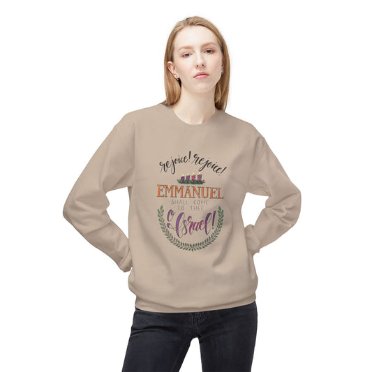 O Come O Come Emmanuel Advent Fleece Crewneck Sweatshirt