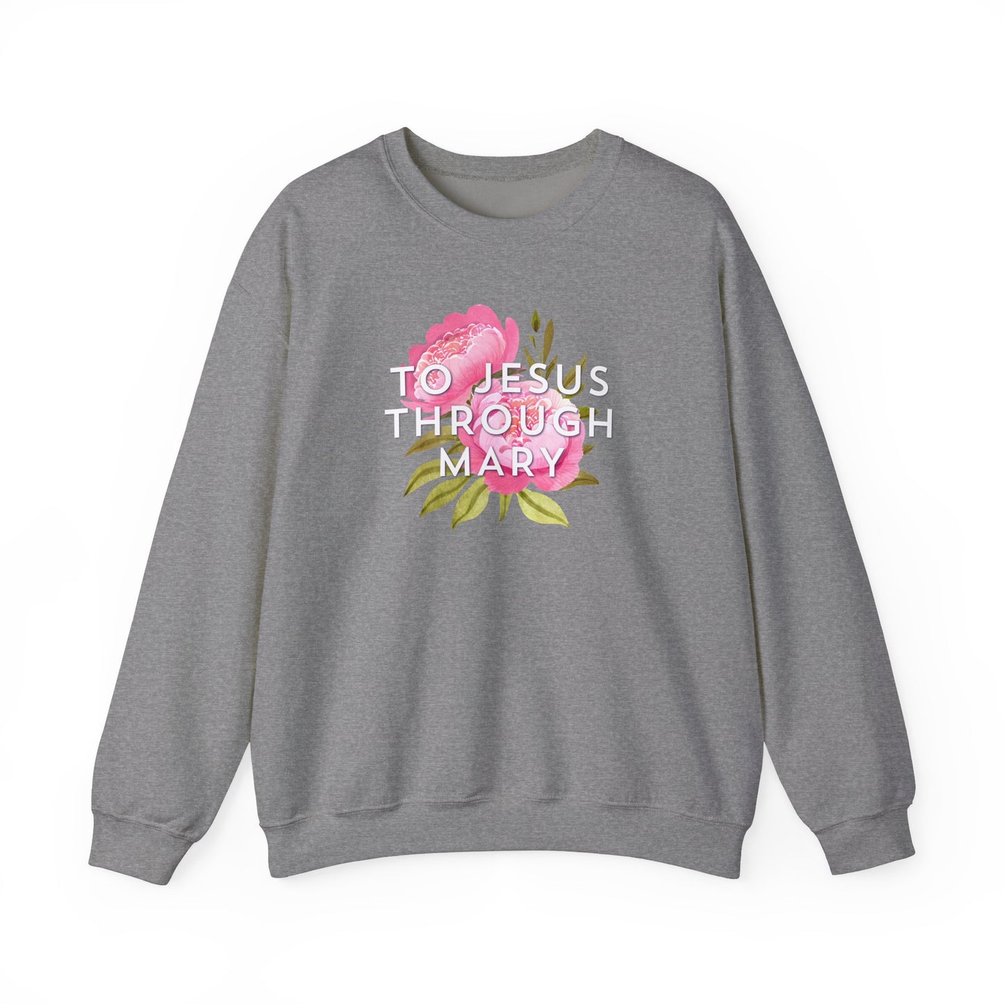 To Christ Through Mary - Unisex Heavy Blend™ Crewneck Sweatshirt