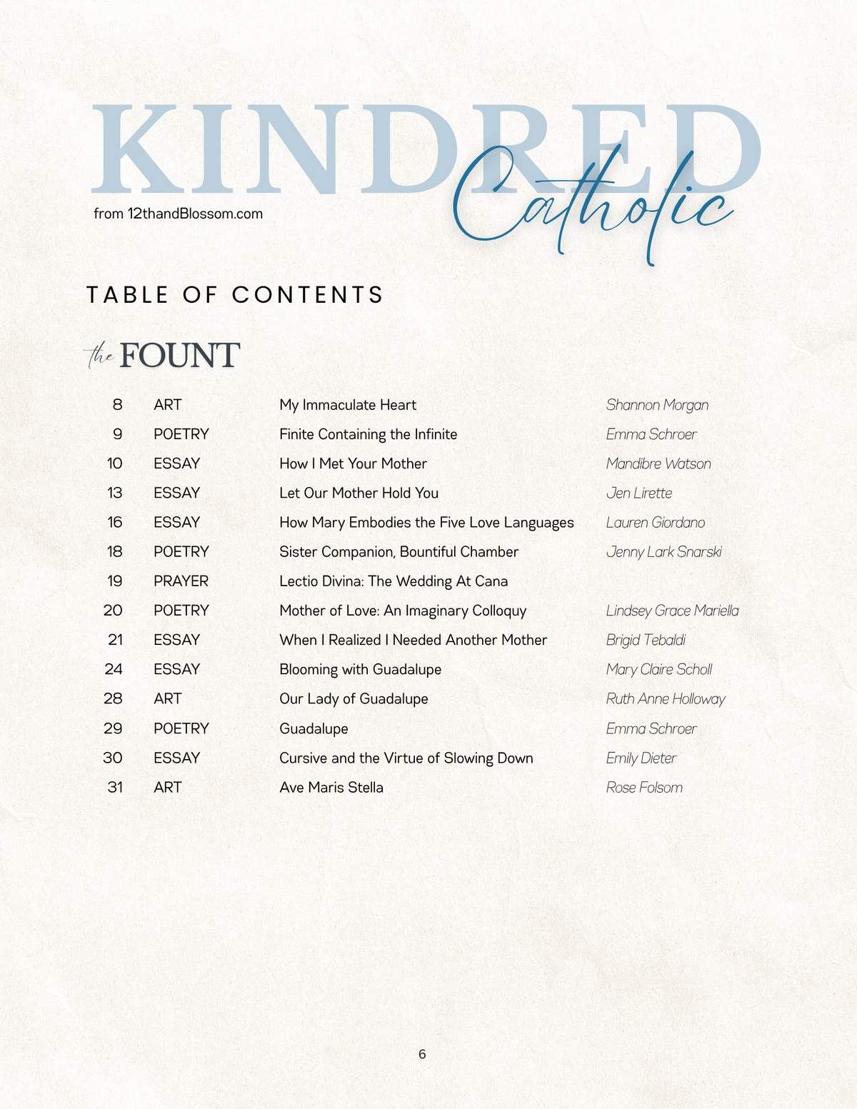 Kindred Catholic Digital - The Fiat Issue