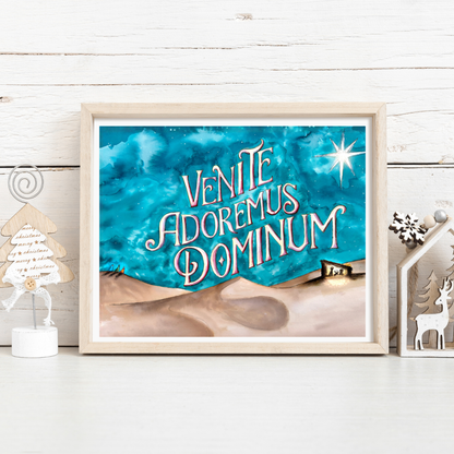 Venite Adoremus Watercolor Print