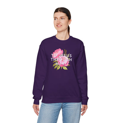 To Jesus Through Mary - Crewneck Sweatshirt