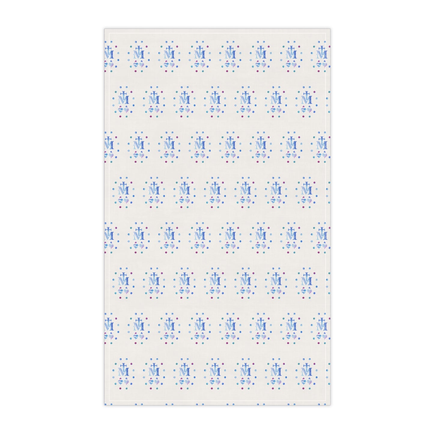 Miraculous Medal Patterned Tea Towels (cotton, poly)