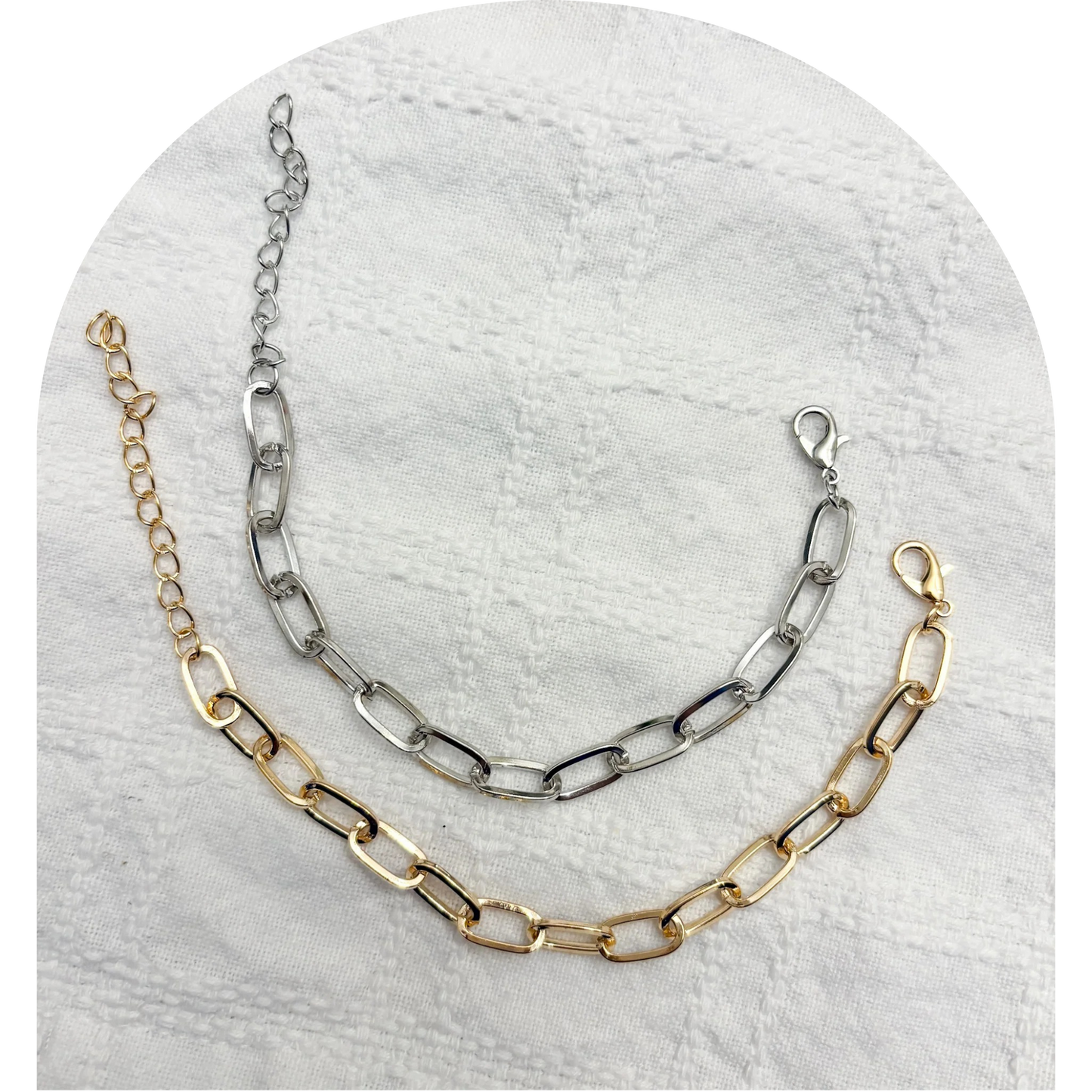 Charm Bracelet Base - Gold or Silver Toned