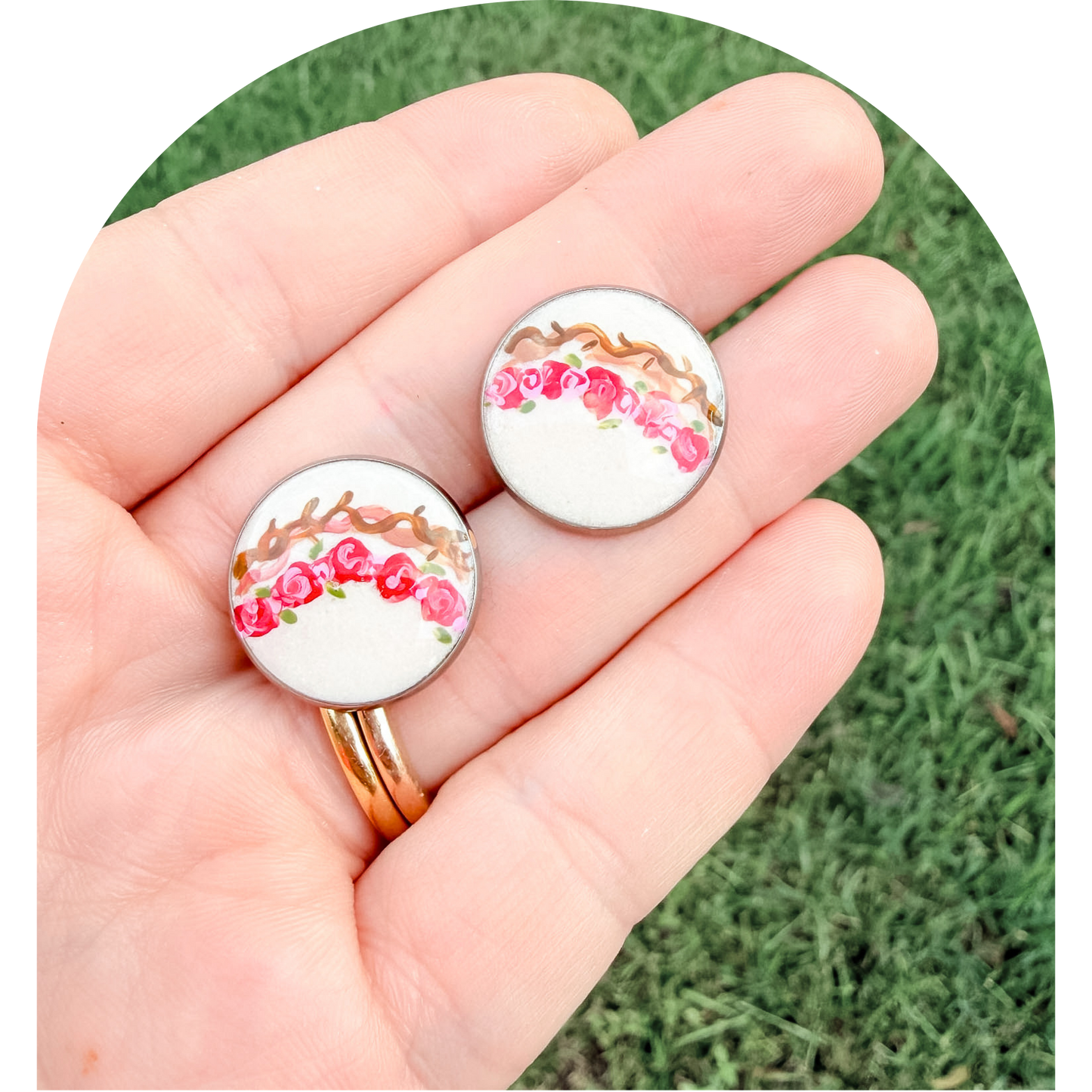Earrings - Rose of Lima Studs