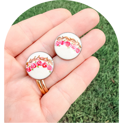 Earrings - Rose of Lima Studs
