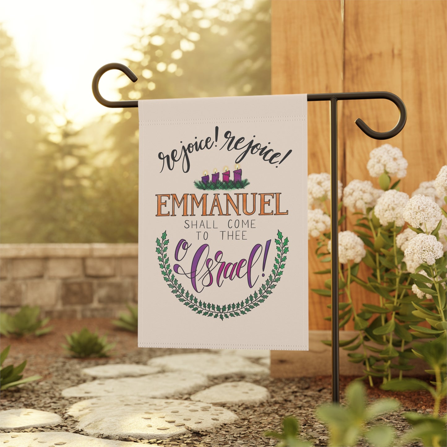 Advent Garden Flag: Emmanuel