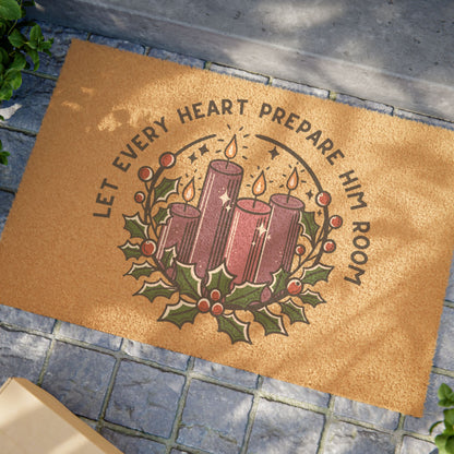 Advent Doormat - Let Every Heart Prepare Him Room