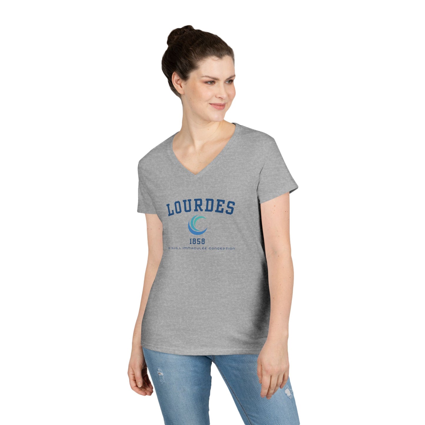 Lourdes Ladies' V-Neck T-Shirt