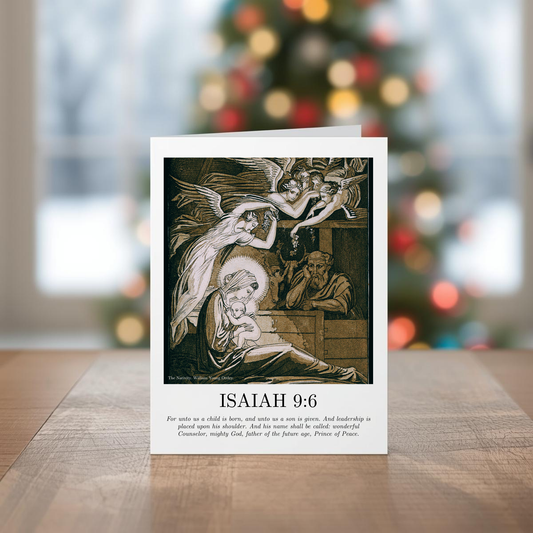 Christmas Card Vintage Print - Isaiah 9:6