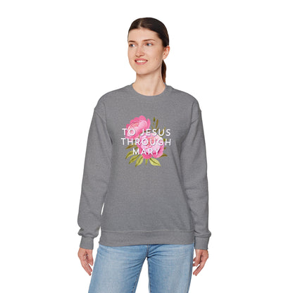 To Jesus Through Mary - Crewneck Sweatshirt