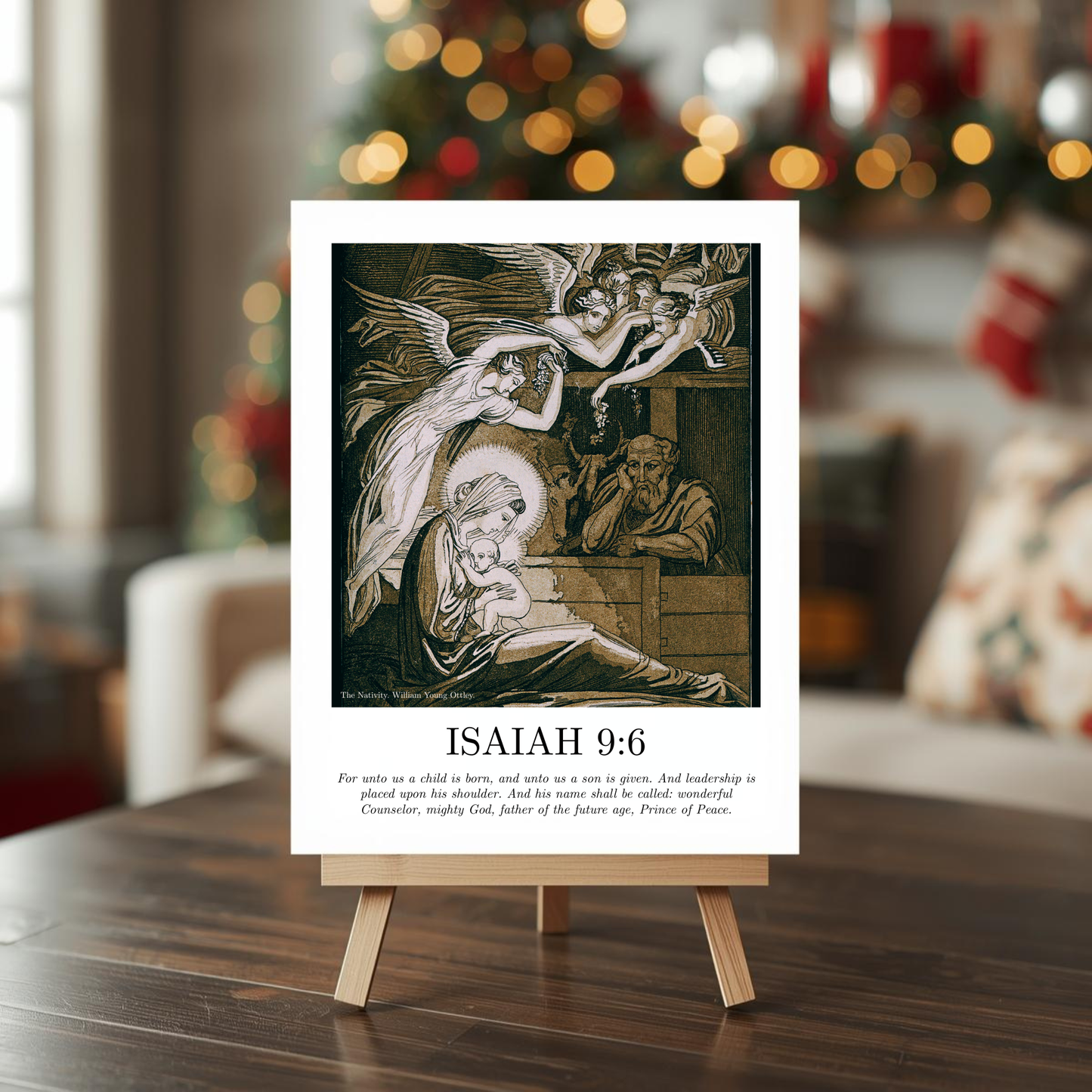 Vintage Christmas Print - Isaiah 9:6