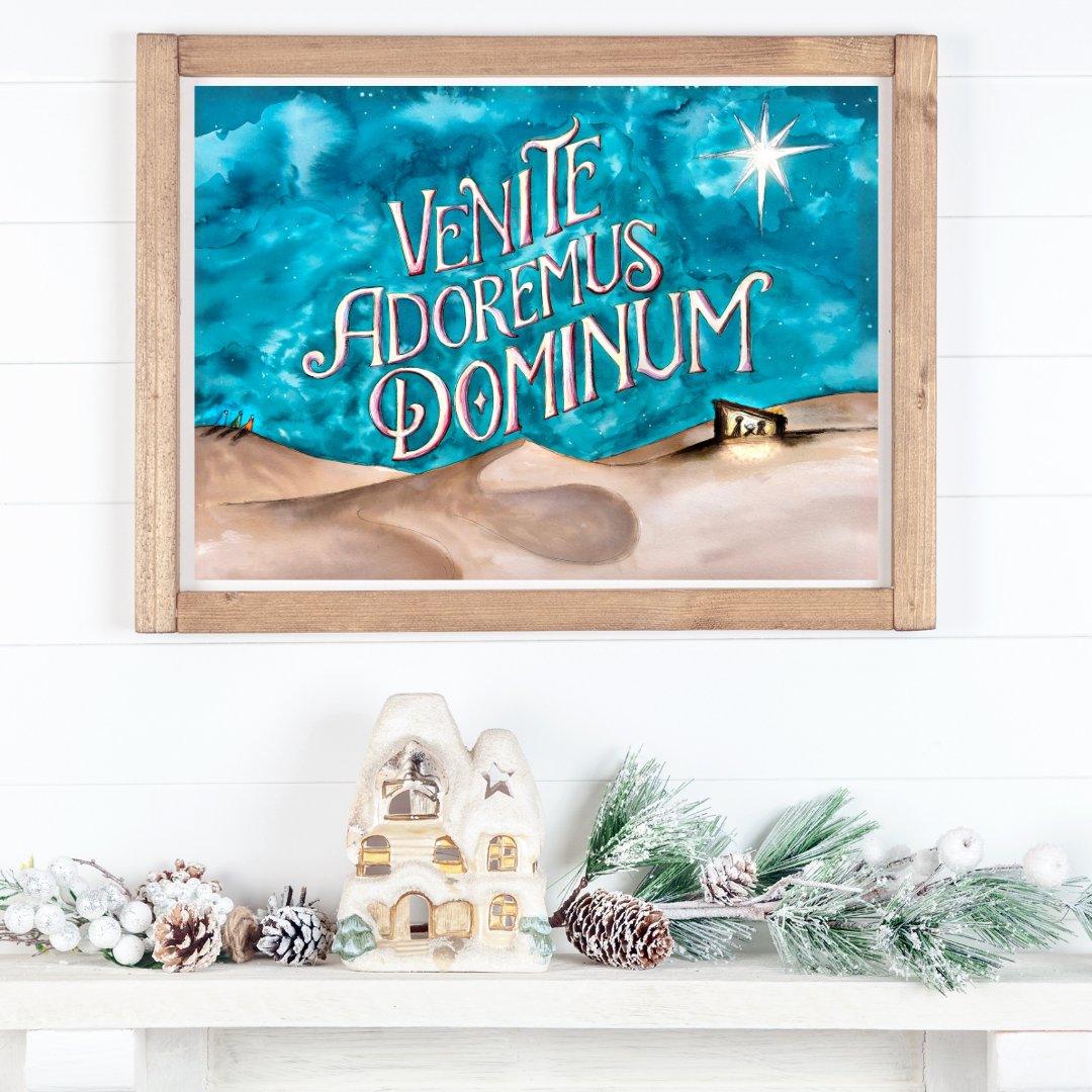 Venite Adoremus Watercolor Print