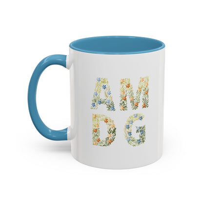 AMDG Ad Majorem Dei Gloriam Design - Accent Coffee Mug