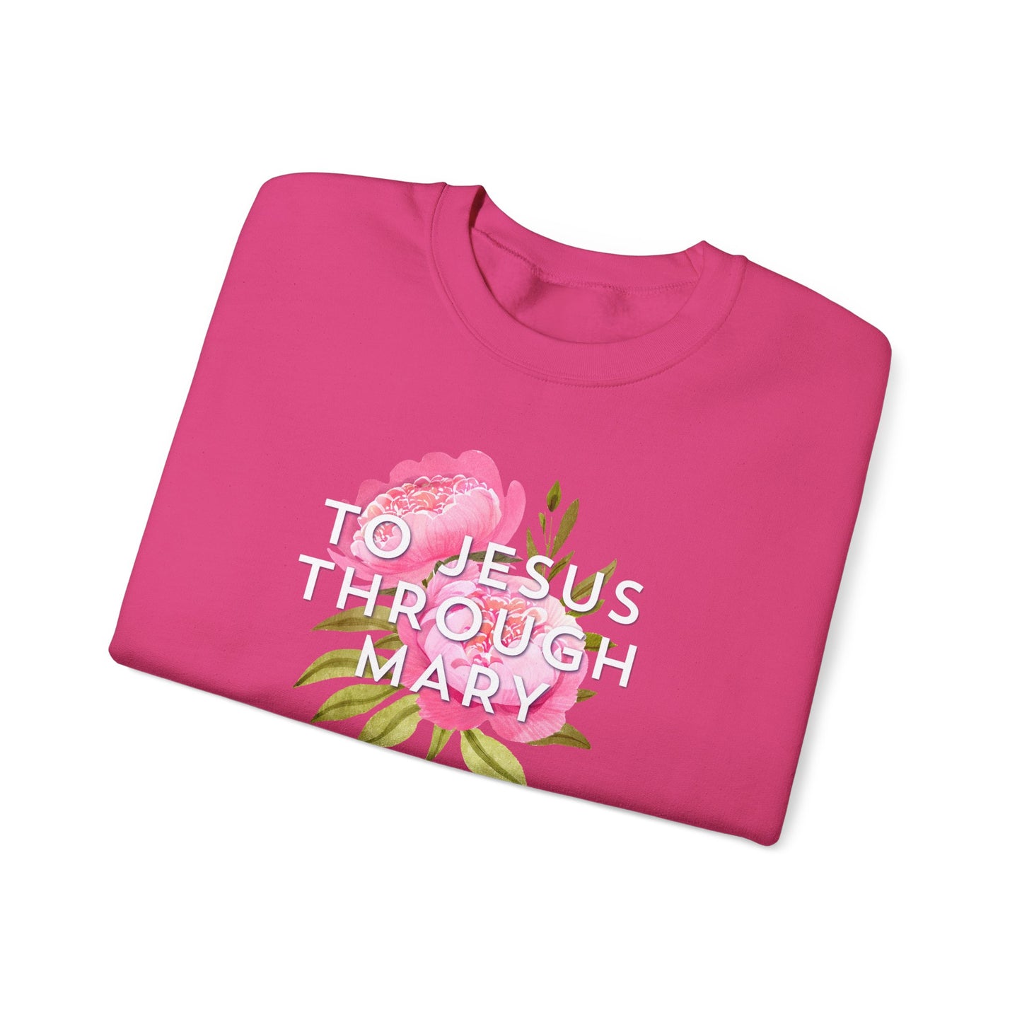 To Christ Through Mary - Unisex Heavy Blend™ Crewneck Sweatshirt