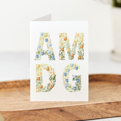 AMDG Ad Majorem Dei Gloriam Blank Note Card Set