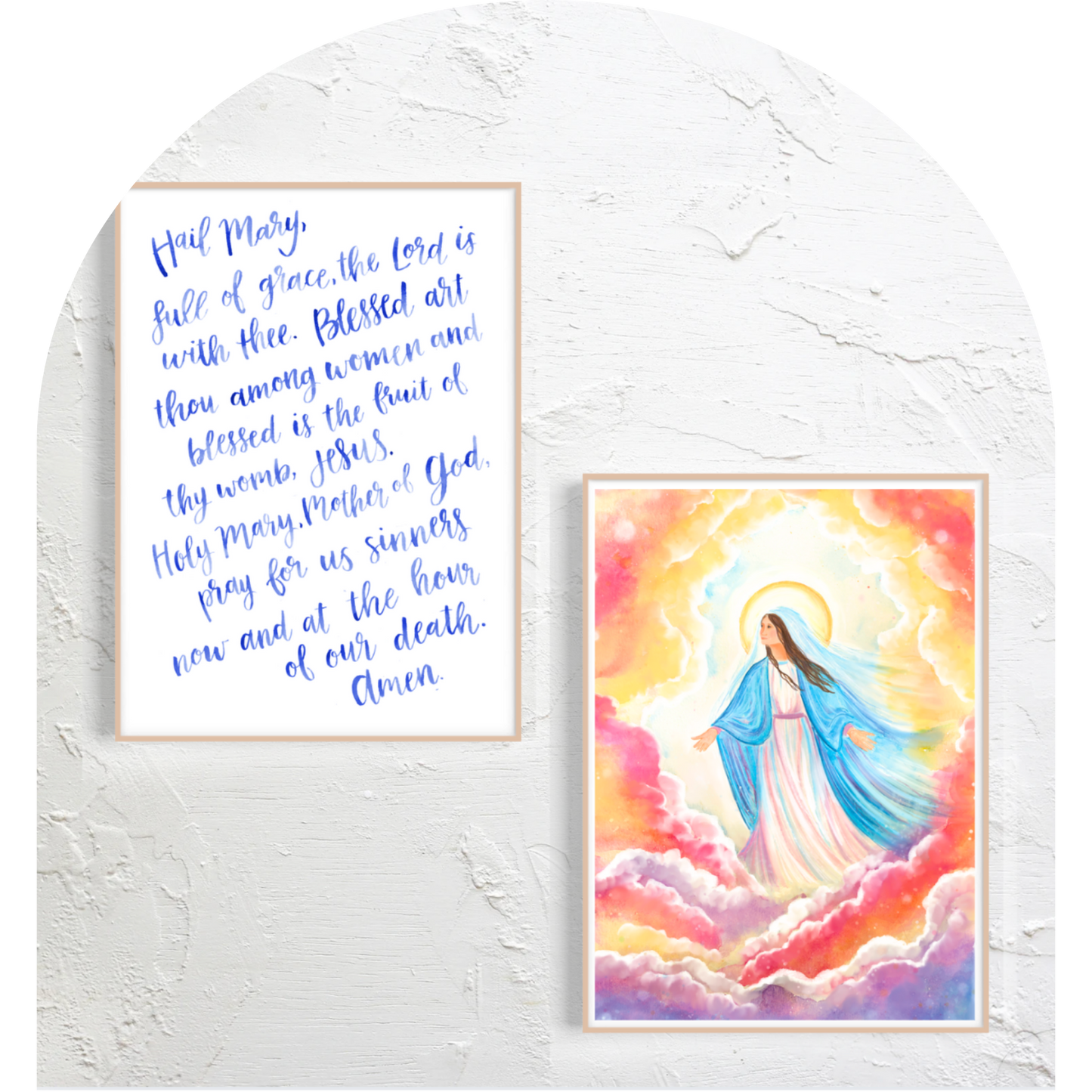 Art Print Duo: Hail Mary and Assumption Prints