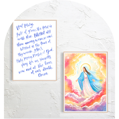 Art Print Duo: Hail Mary and Assumption Prints