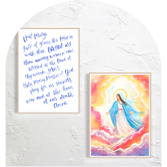 Art Print Duo: Hail Mary and Assumption Prints