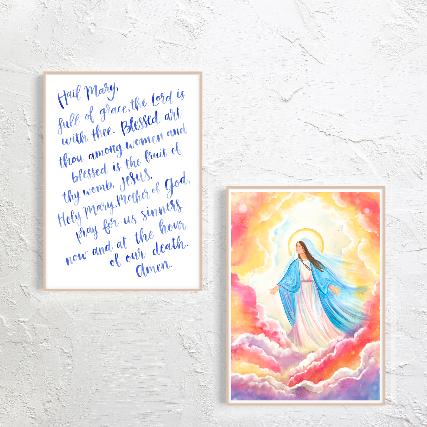 Art Print Duo: Hail Mary and Assumption Prints