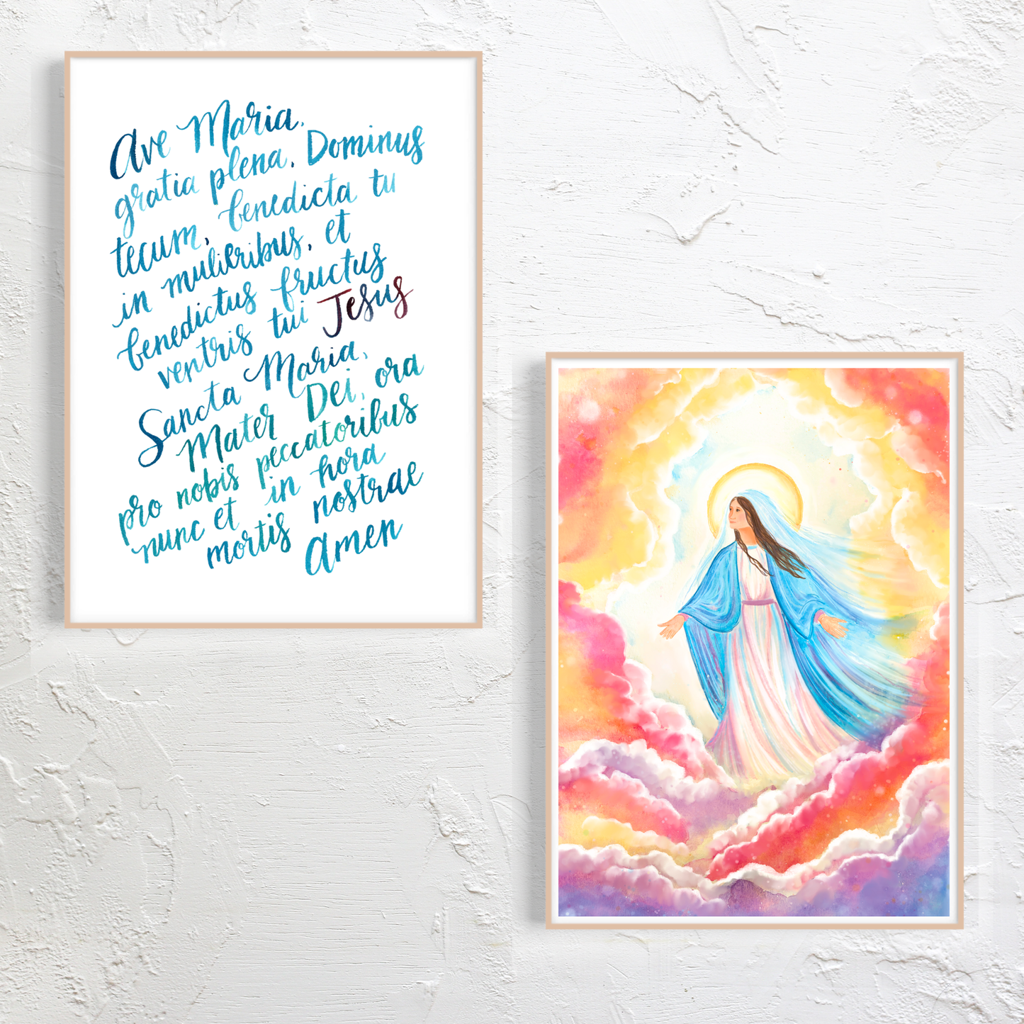 Art Print Duo: Hail Mary and Assumption Prints