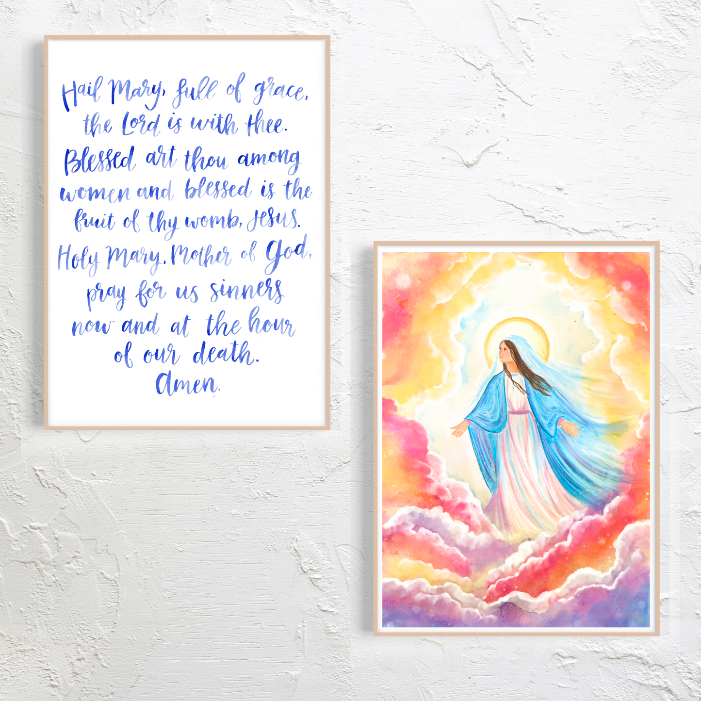 Art Print Duo: Hail Mary and Assumption Prints