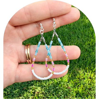 Assumption Beaded Teardrop Earrings