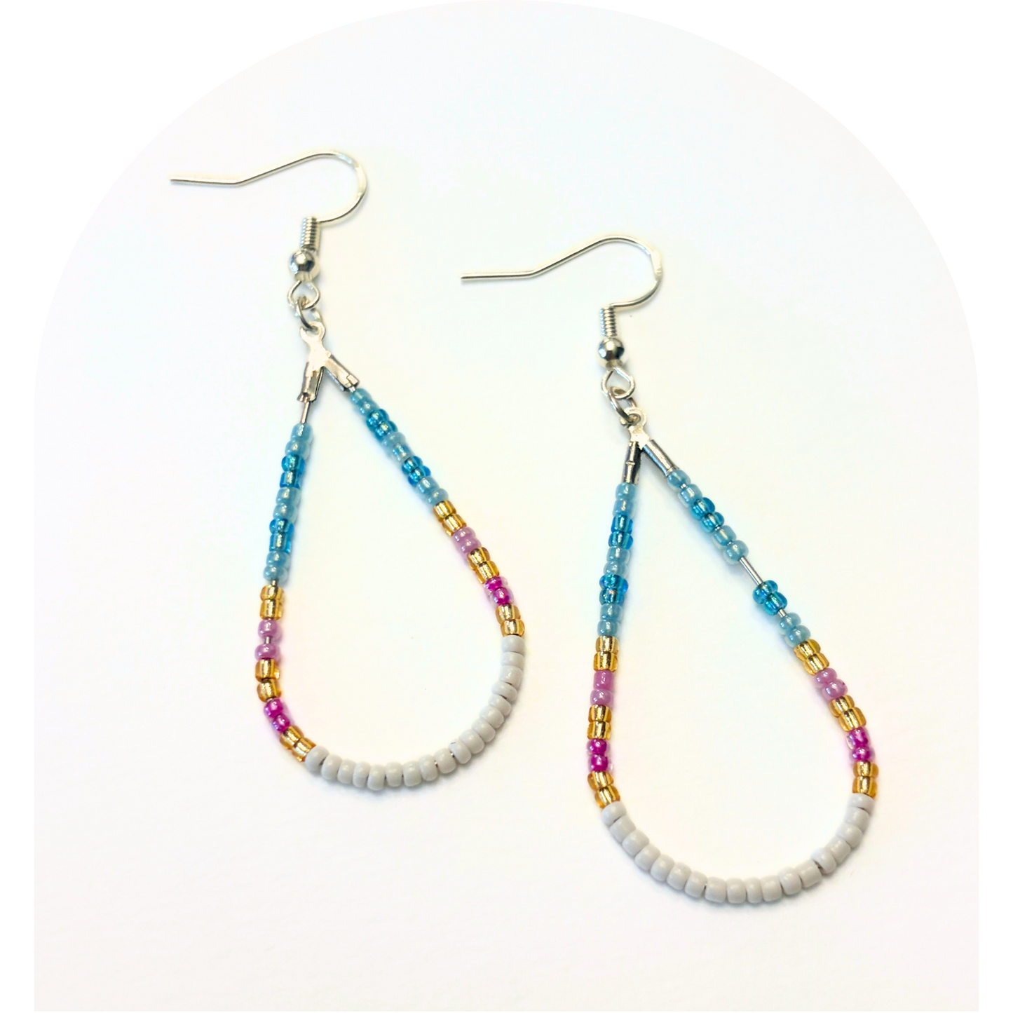 Assumption Beaded Teardrop Earrings
