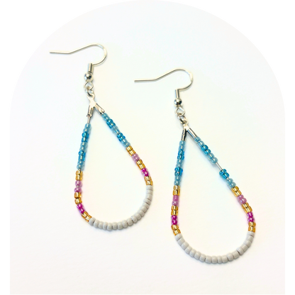 Assumption Beaded Teardrop Earrings