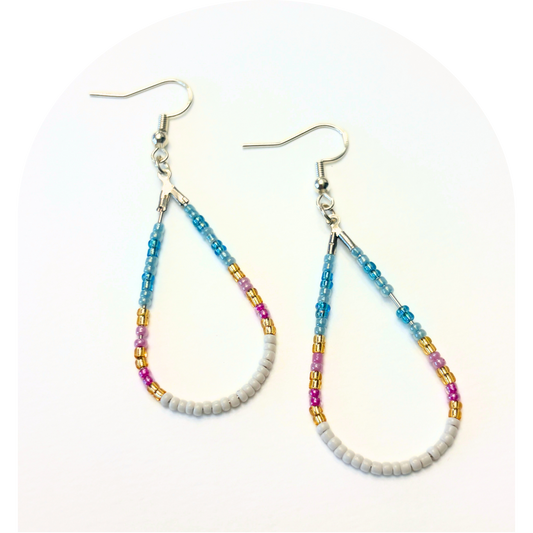 Assumption Beaded Teardrop Earrings