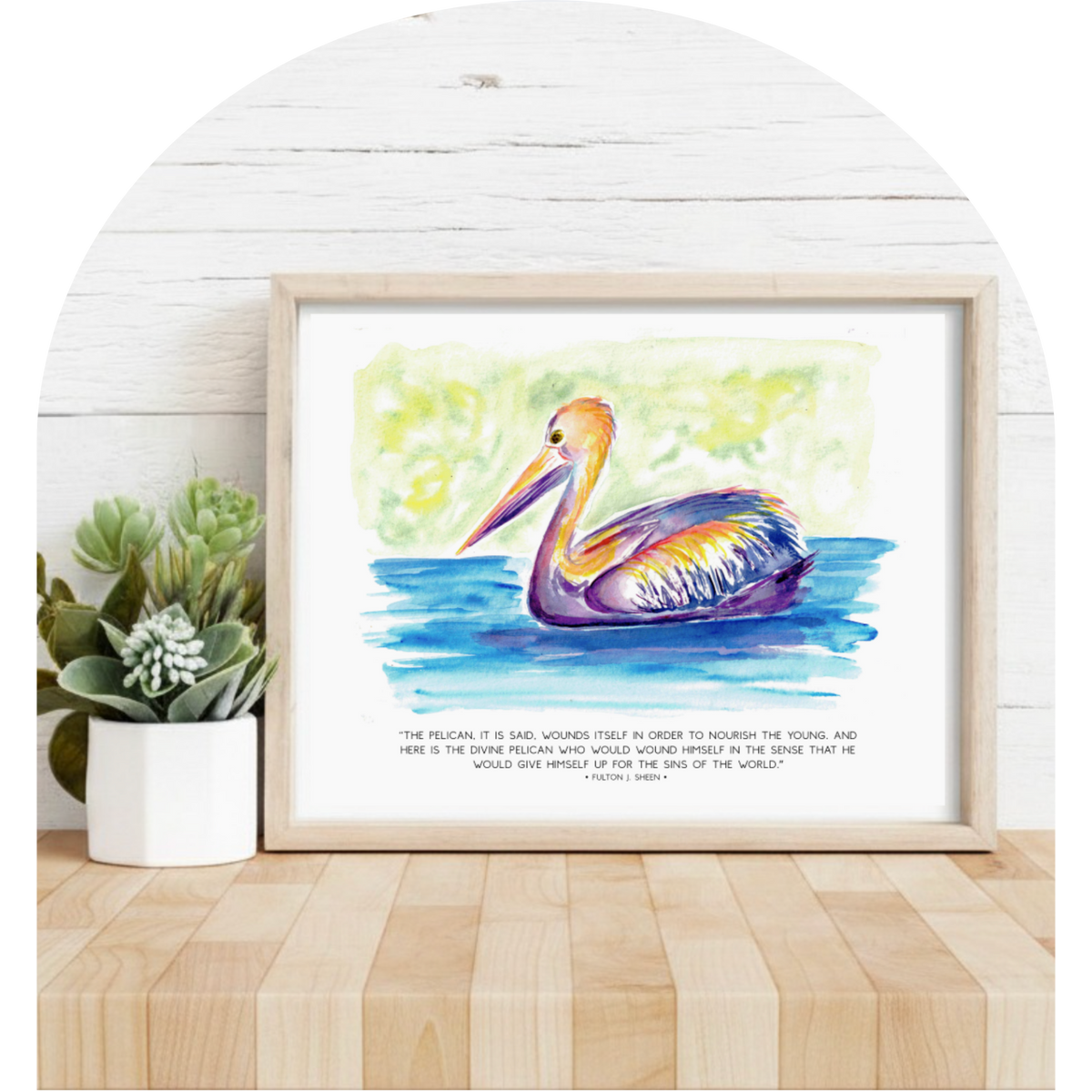 Fulton J. Sheen Watercolor Art Print