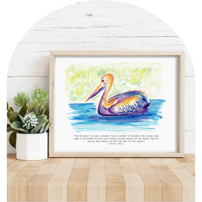 Fulton J. Sheen Watercolor Art Print
