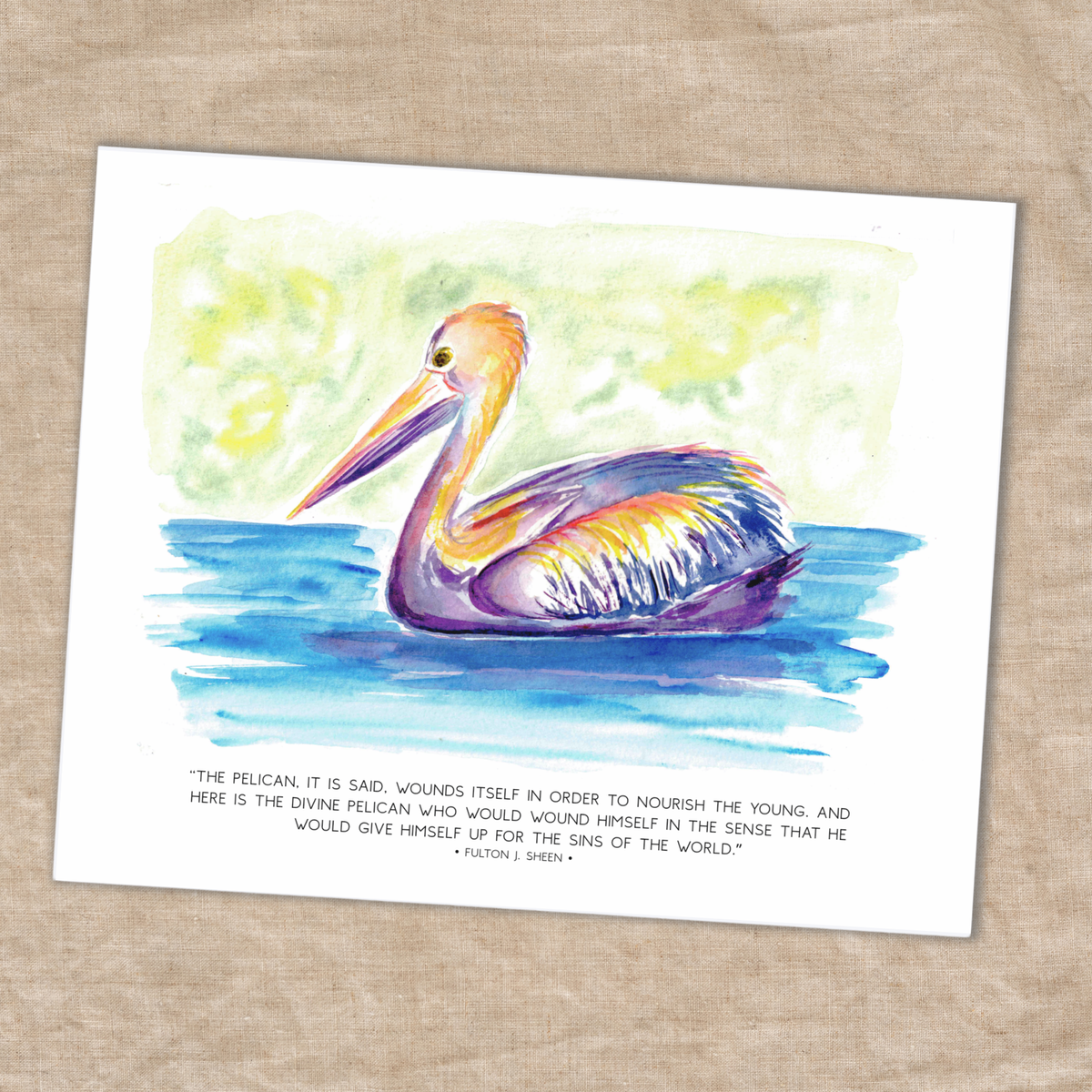Fulton J. Sheen Watercolor Art Print