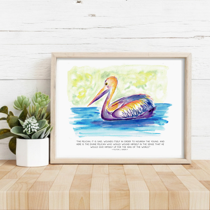 Fulton J. Sheen Watercolor Art Print