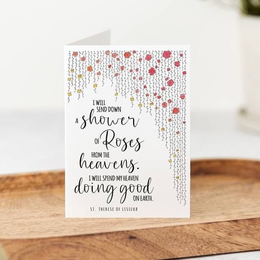 Shower of Roses - St. Therese of Lisieux Notecards