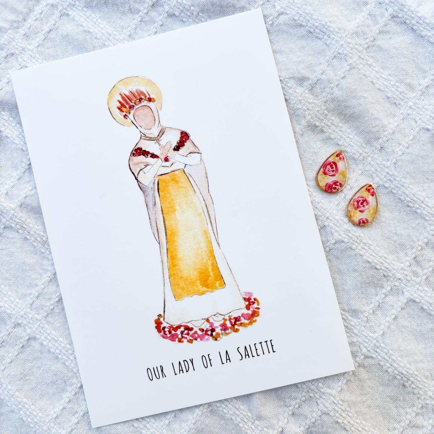 Our Lady of La Salette Earrings and Print