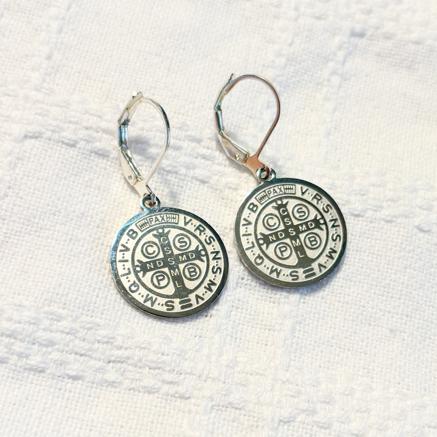Saint Benedict Medal Earrings