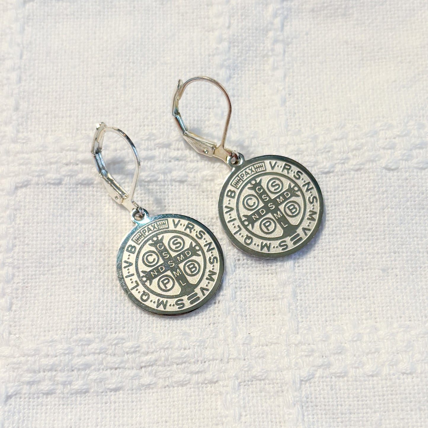 Saint Benedict Medal Earrings