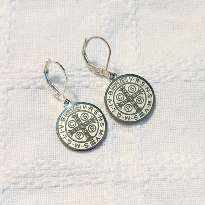 Saint Benedict Medal Earrings