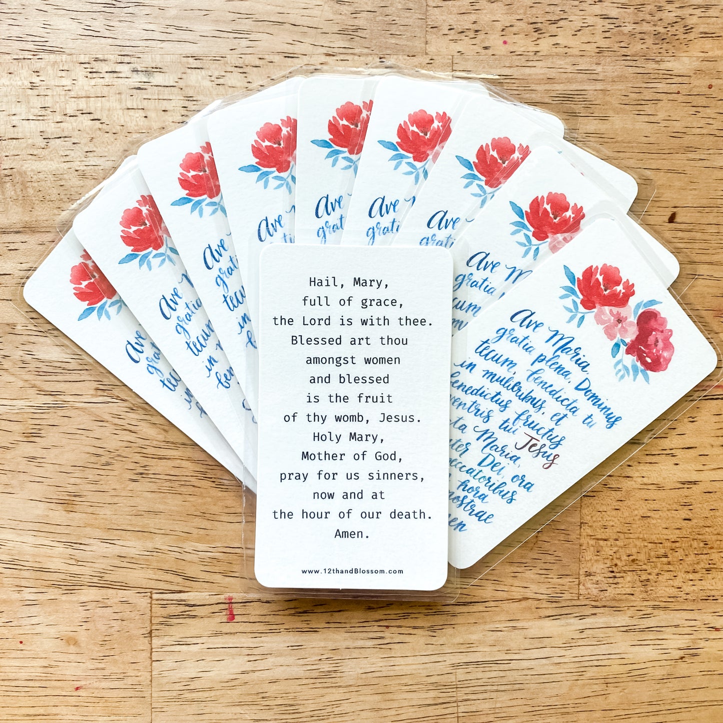 Prayer Cards - Ave Maria Hail Mary Holy Cards